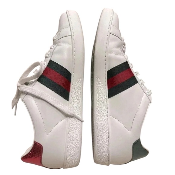 Gucci Ace Bee Embroidered Sneakers size 40(unisex)*AUTHENTIC* - Picture 7 of 14
